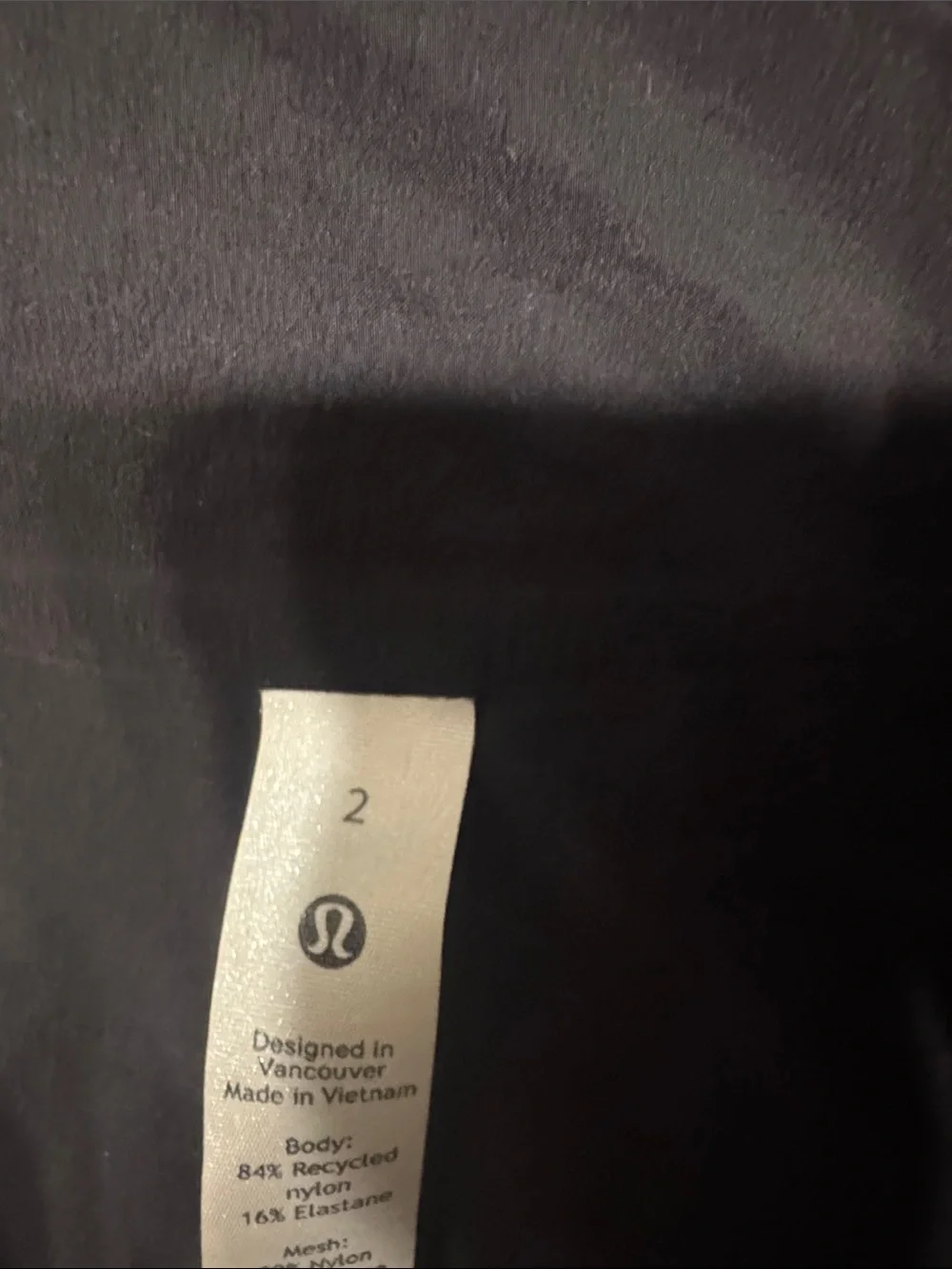lululemon athletica Black Full-Zip Waterproof Jacket size 2